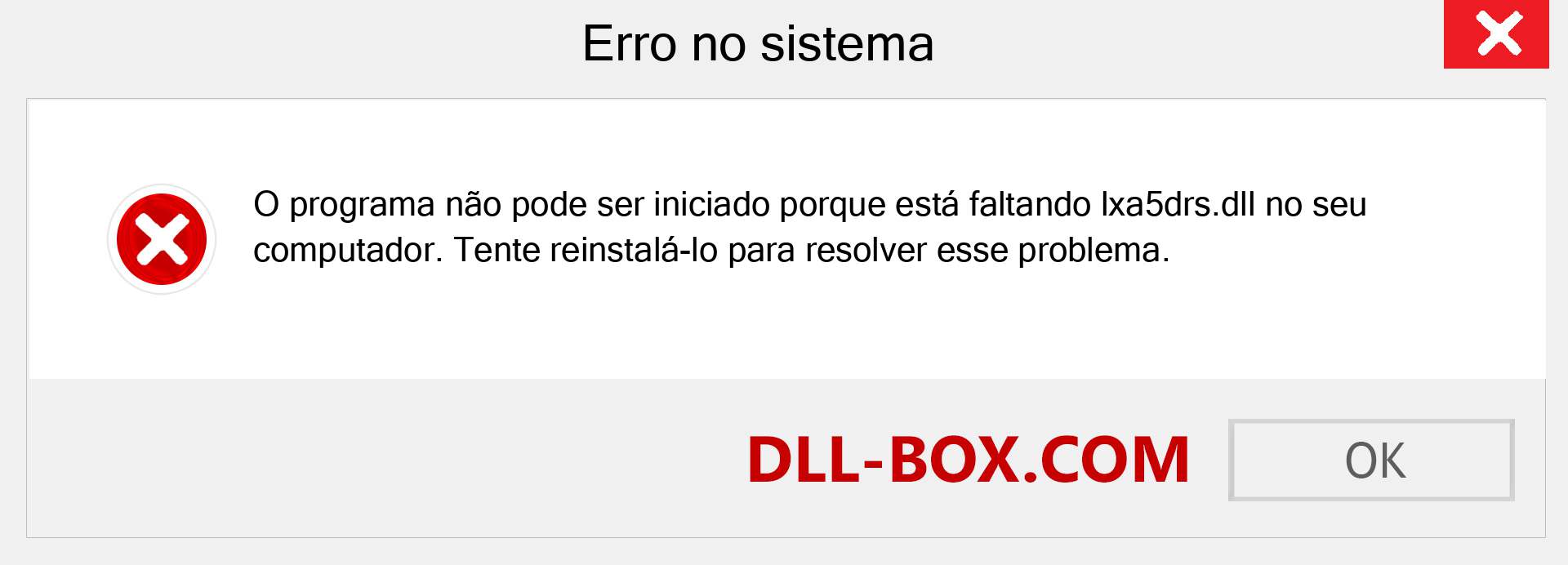 Arquivo lxa5drs.dll ausente ?. Download para Windows 7, 8, 10 - Correção de erro ausente lxa5drs dll no Windows, fotos, imagens